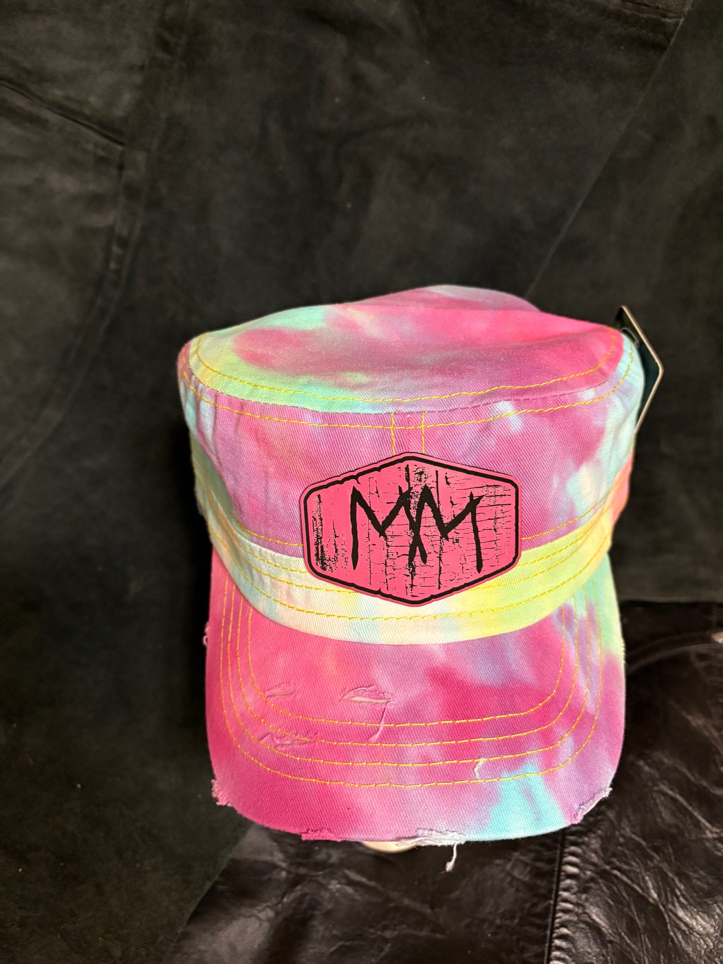 Pit Bull Tie-Dyed Cadet Hat with Mad Mick Tree Carving Patch