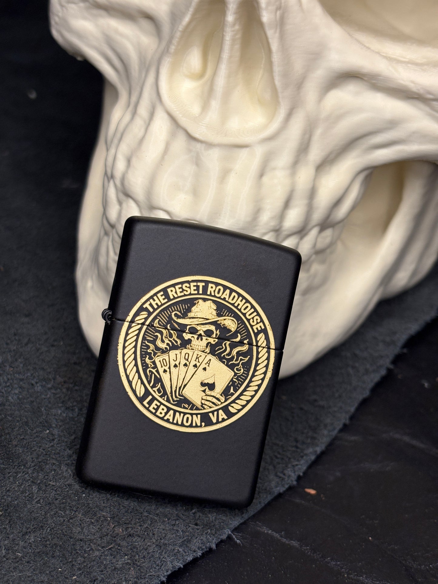 Reset Roadhouse Matte Black Zippo