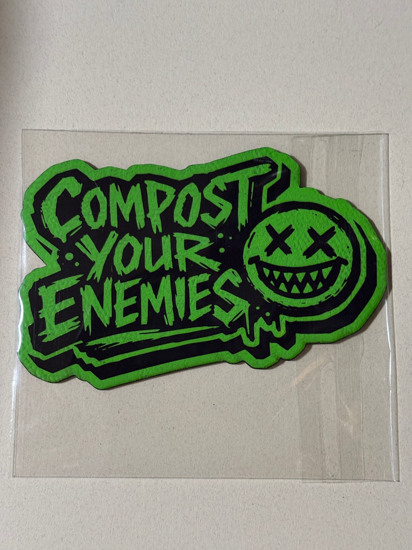 Compost Your Enemies Smiley Magnet