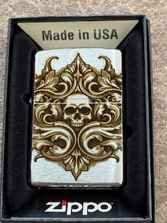 Custom Mad Mick Stainless Skull Zippo