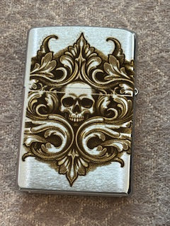 Custom Mad Mick Stainless Skull Zippo