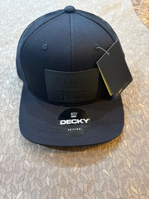 Stabby Things Stealth Mode Snapback Hat in Black