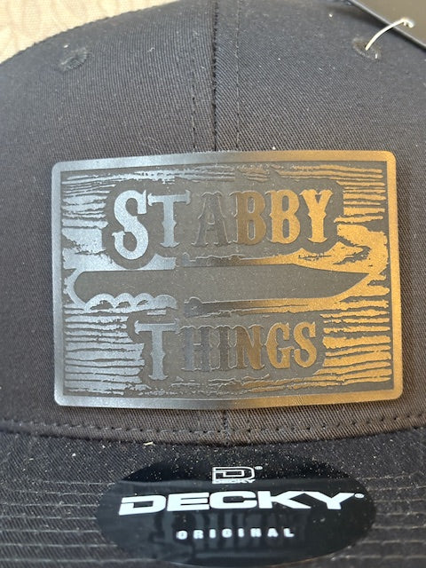 Stabby Things Stealth Mode Snapback Hat in Black