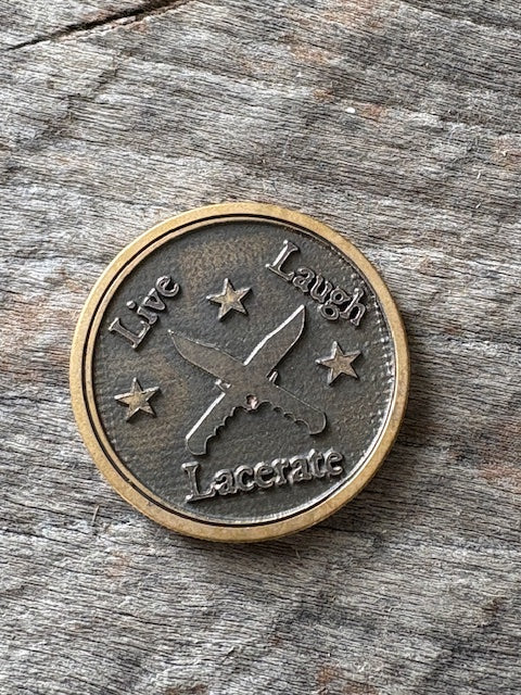 Mad Mick Live, Laugh, Lacerate 40mm Challenge Coin