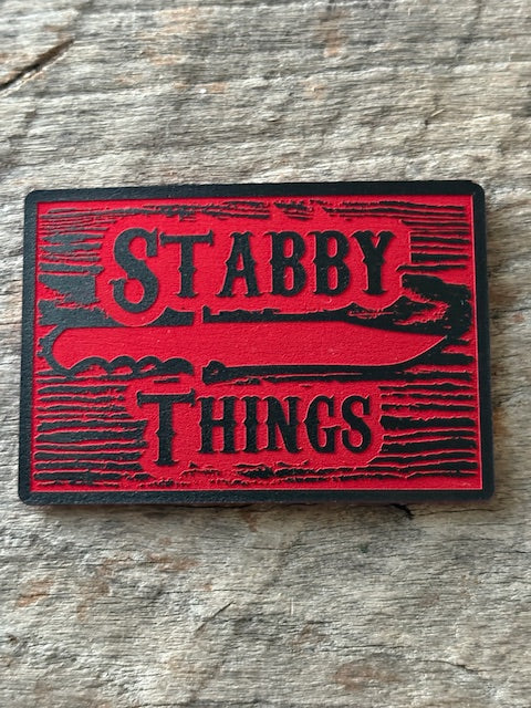 Stabby Things Woodgrain Morale Patch