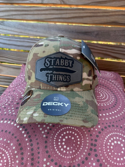 Decky 6301 Multicam Hat with Black Stabby Things Patch