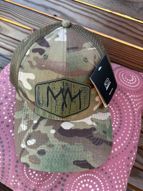 Decky 6306 Vented Multicam Snapback with Mad Mick Tree Carving Patch