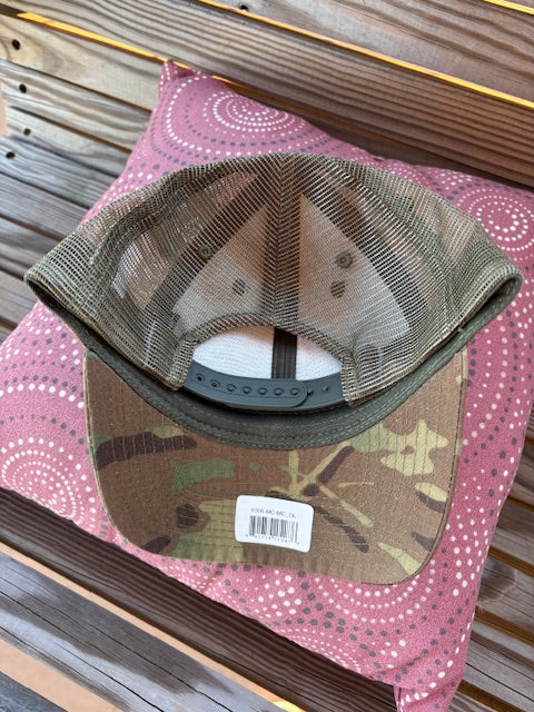 Decky 6306 Vented Multicam Snapback with Mad Mick Tree Carving Patch