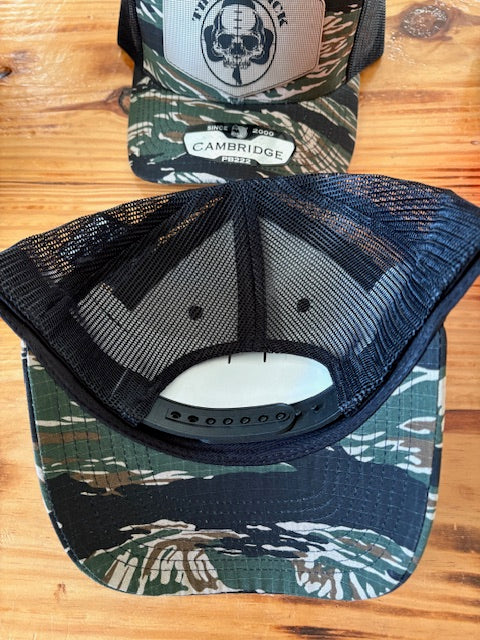 Rhodesian Camo Snapback with Mad Mick Skull Logo Patch