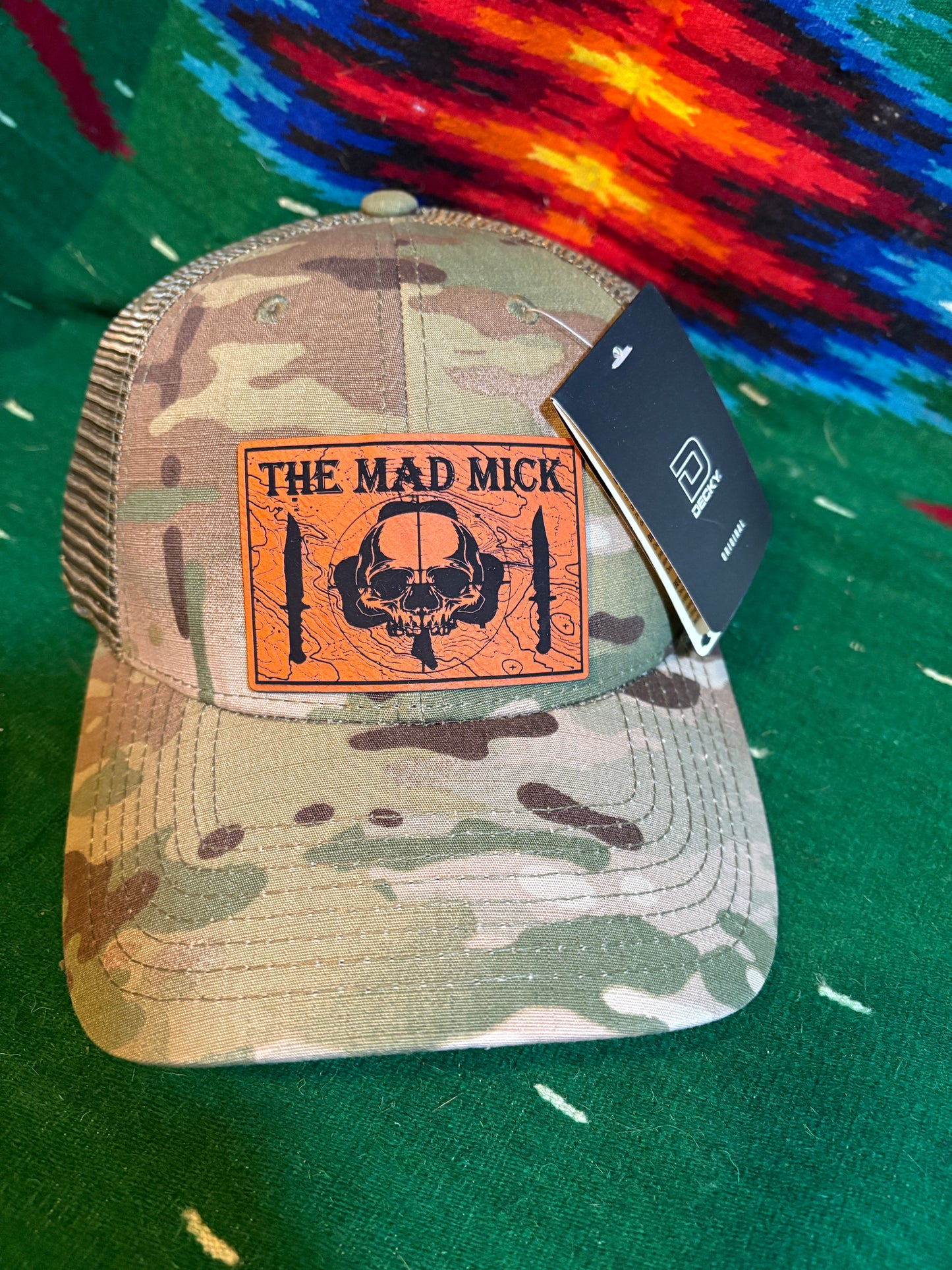 Multicam Hat with Orange Mad Mick Topo Patch