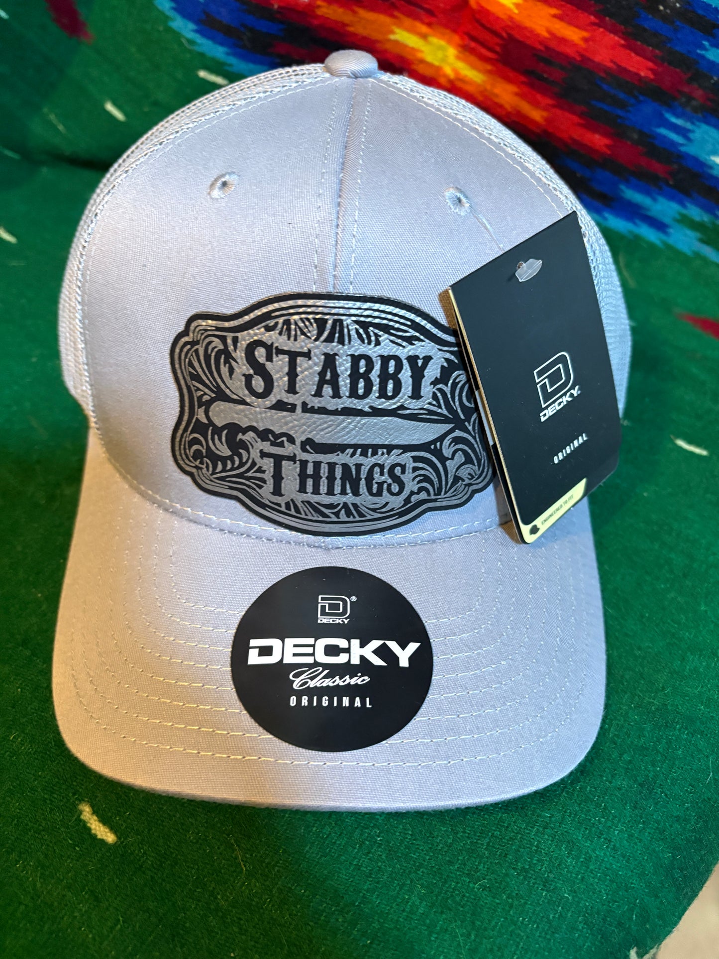 Gray Decky Snapback with Western Stabby Patch