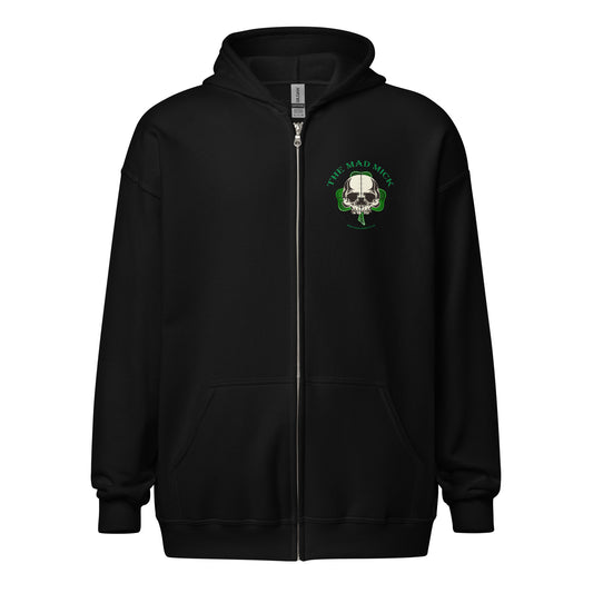 Mad Mick Skull and Shamrock Zip Hoodie