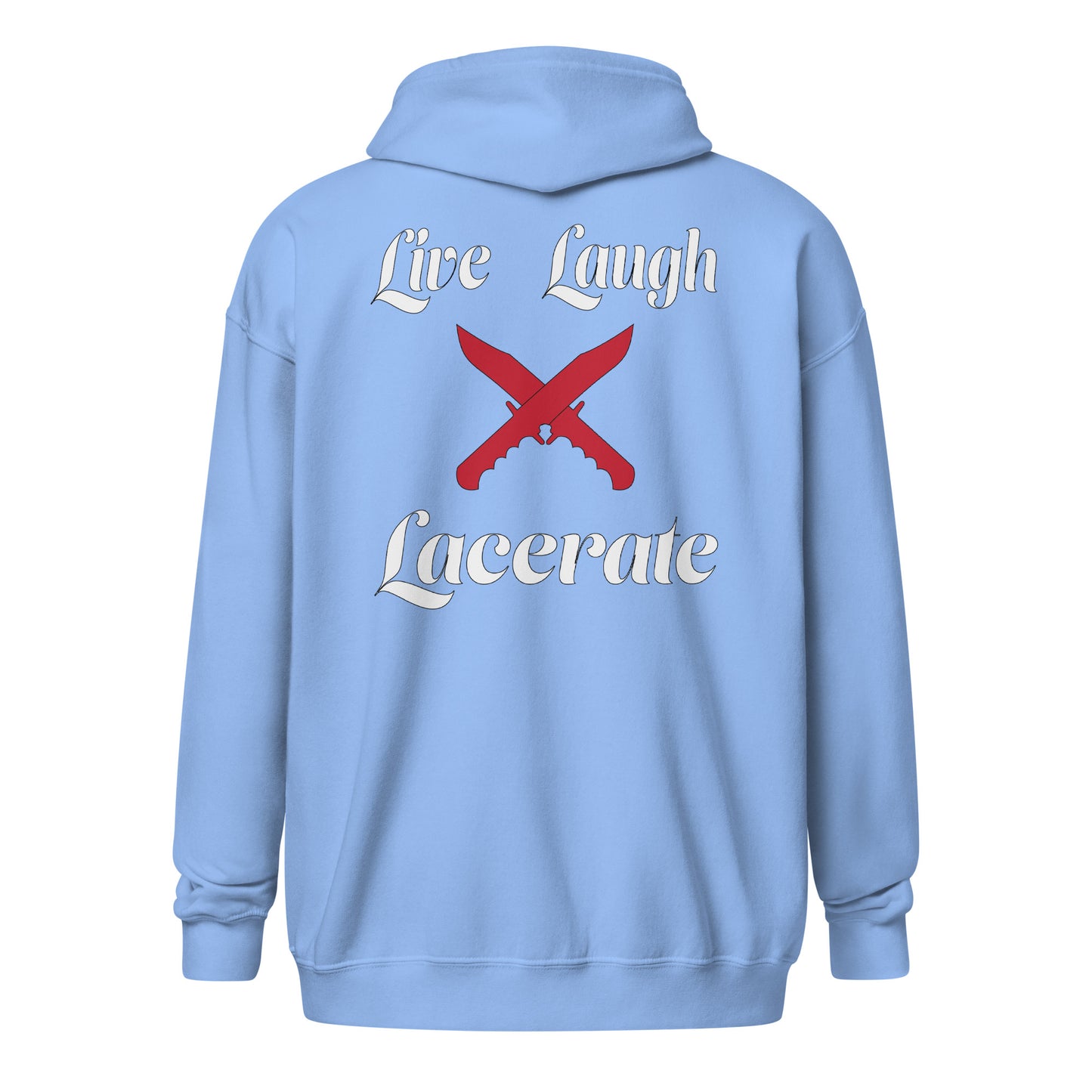 Live Love Lacerate zip hoodie