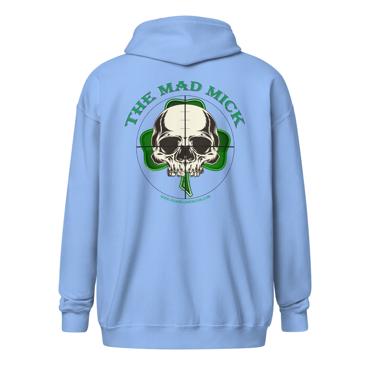 Mad Mick Skull and Shamrock Zip Hoodie