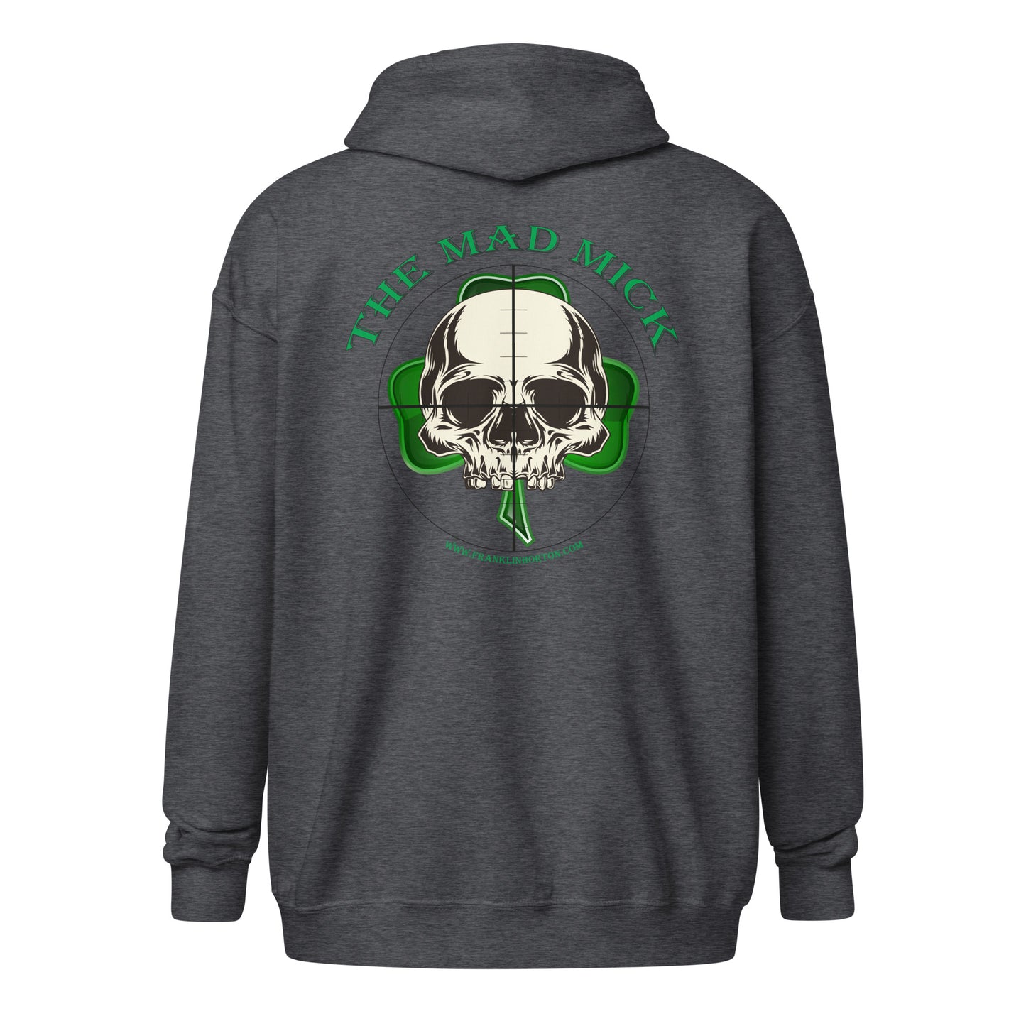 Mad Mick Skull and Shamrock Zip Hoodie