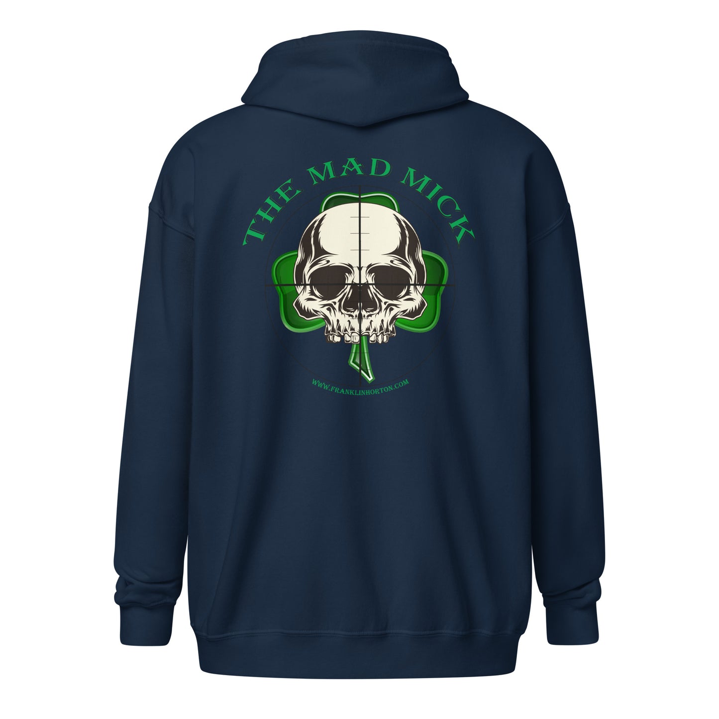 Mad Mick Skull and Shamrock Zip Hoodie