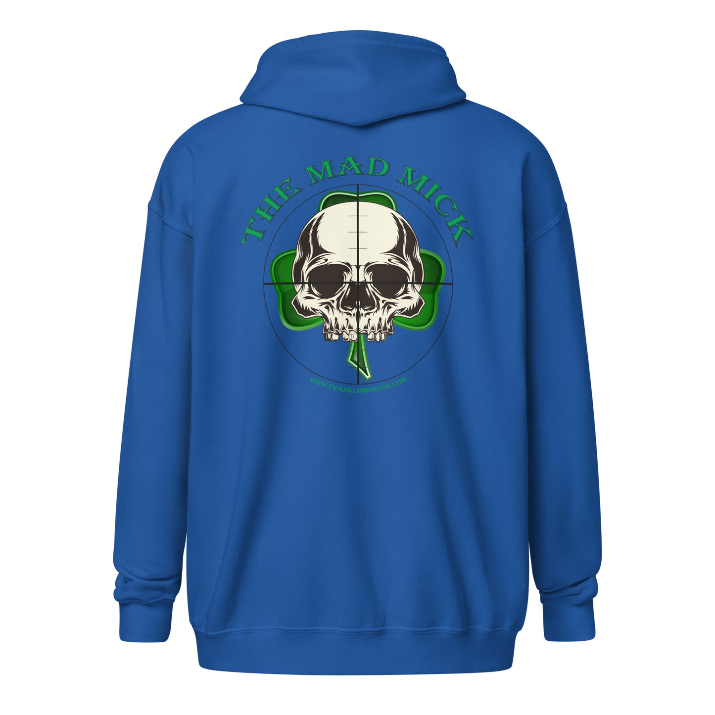 Mad Mick Skull and Shamrock Zip Hoodie