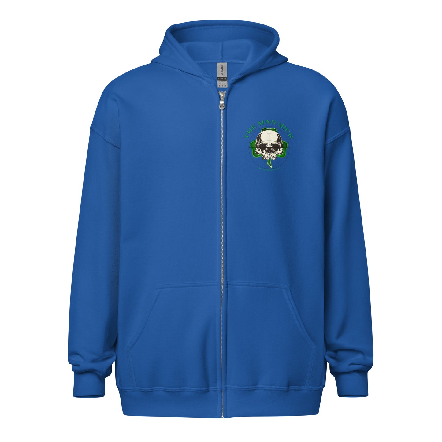 Mad Mick Skull and Shamrock Zip Hoodie