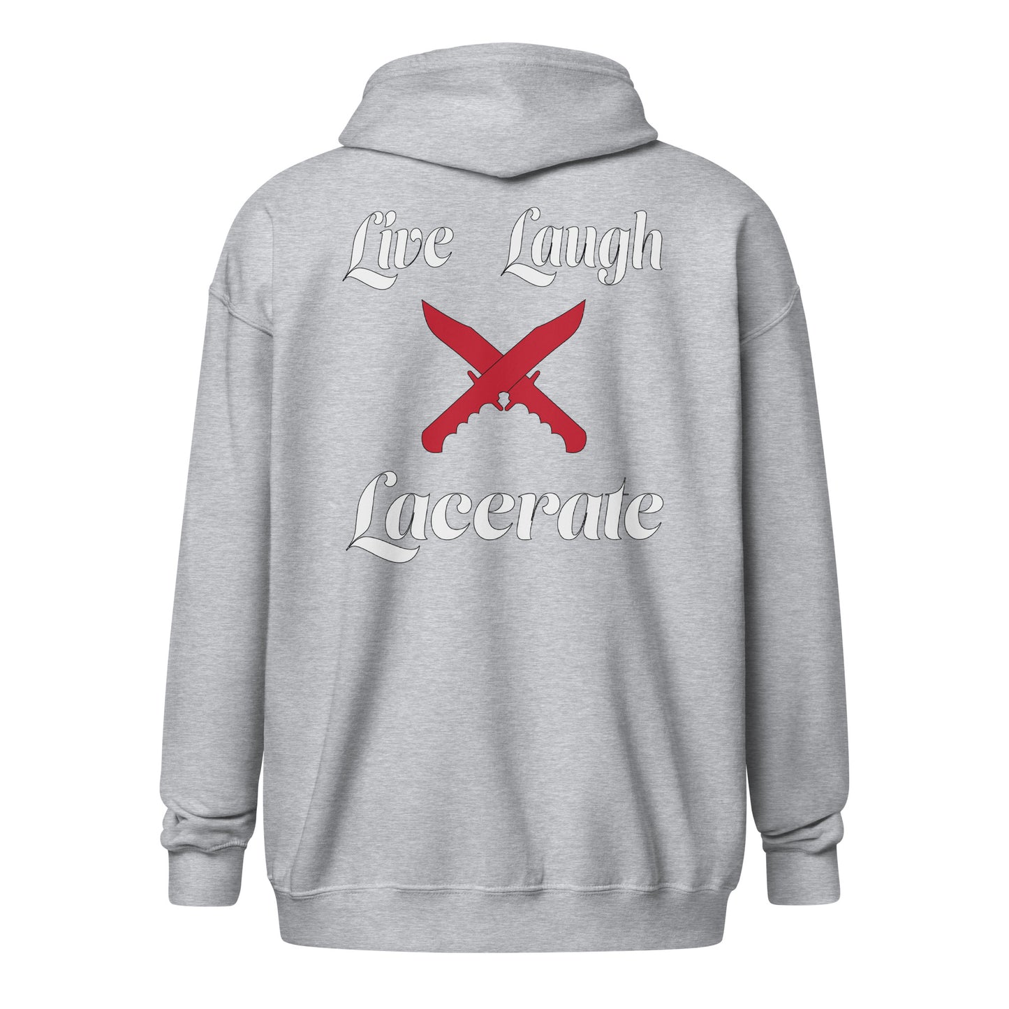 Live Love Lacerate zip hoodie