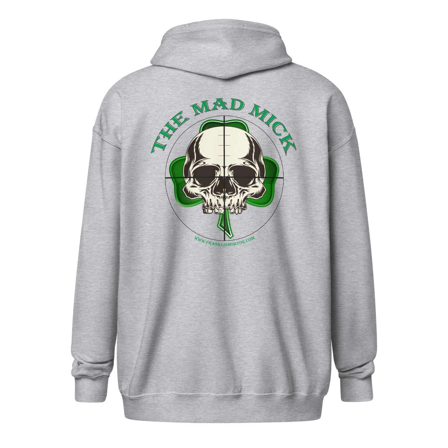 Mad Mick Skull and Shamrock Zip Hoodie