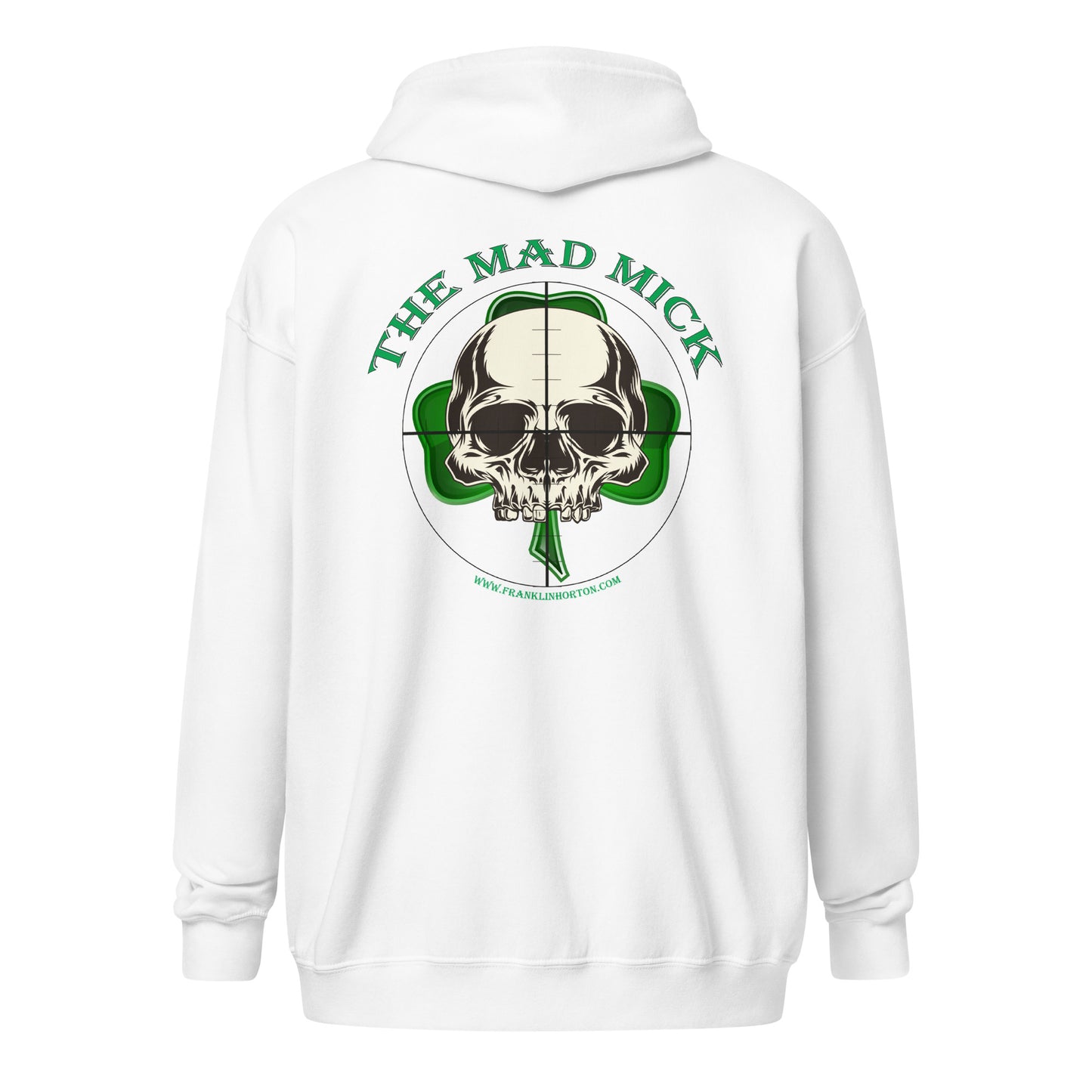 Mad Mick Skull and Shamrock Zip Hoodie