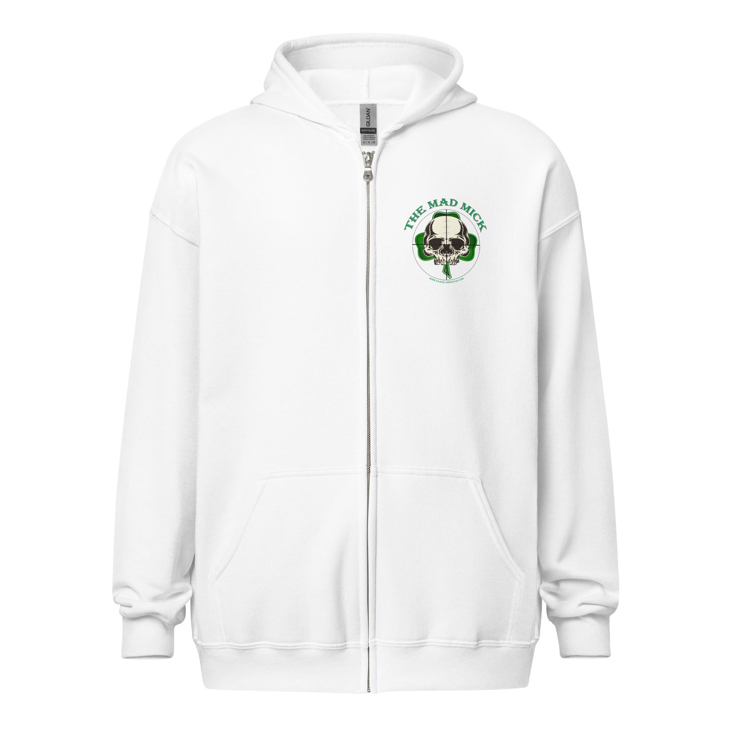 Mad Mick Skull and Shamrock Zip Hoodie