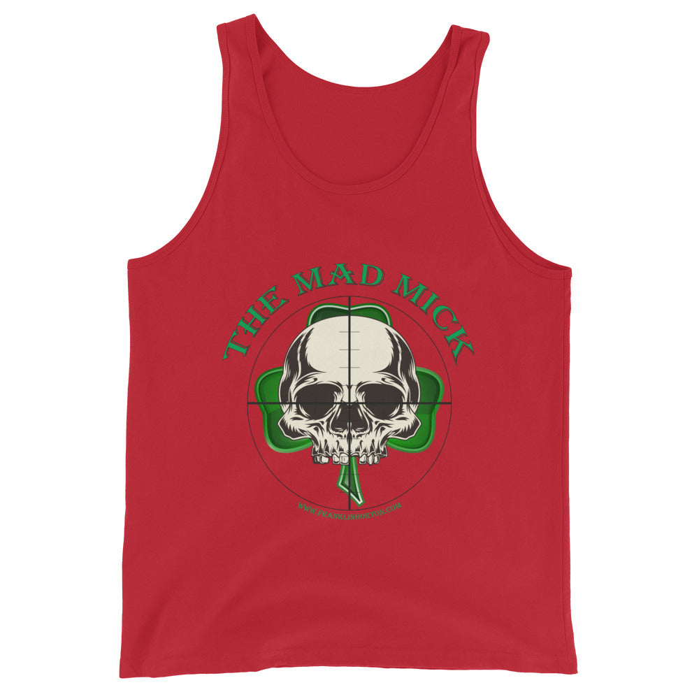 Mad Mick Skull and Shamrock Unisex Tank Top