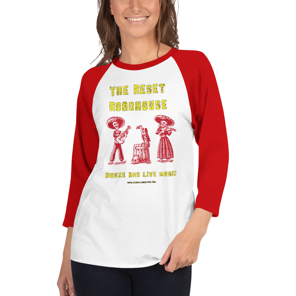 Reset Roadhouse Live Music 3/4 sleeve raglan shirt