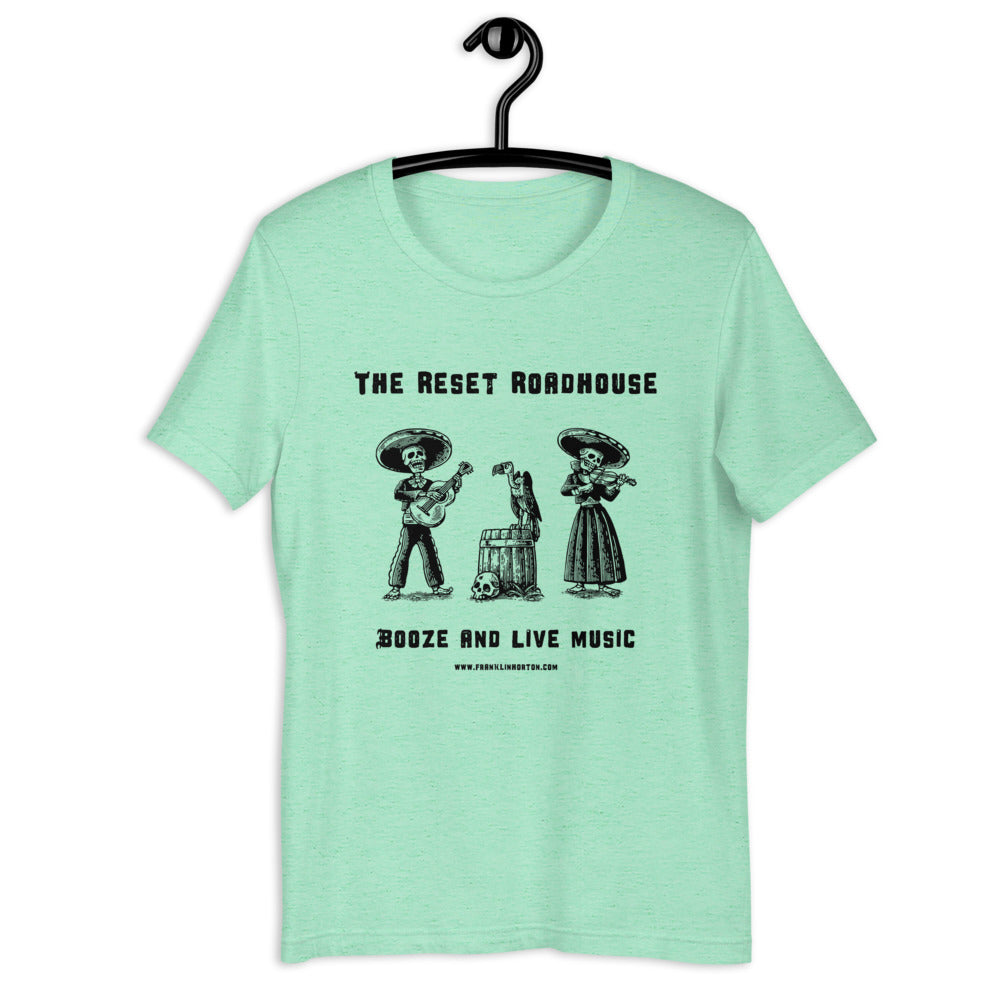 Reset Roadhouse Skeleton Band Dark Logo Unisex t-shirt