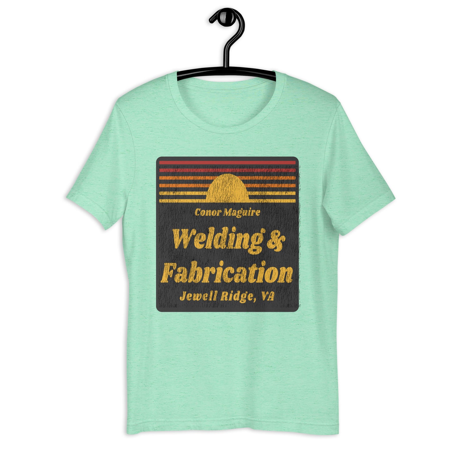 Conor Maguire Welding & Fabrication Crackled Sunset Unisex t-shirt