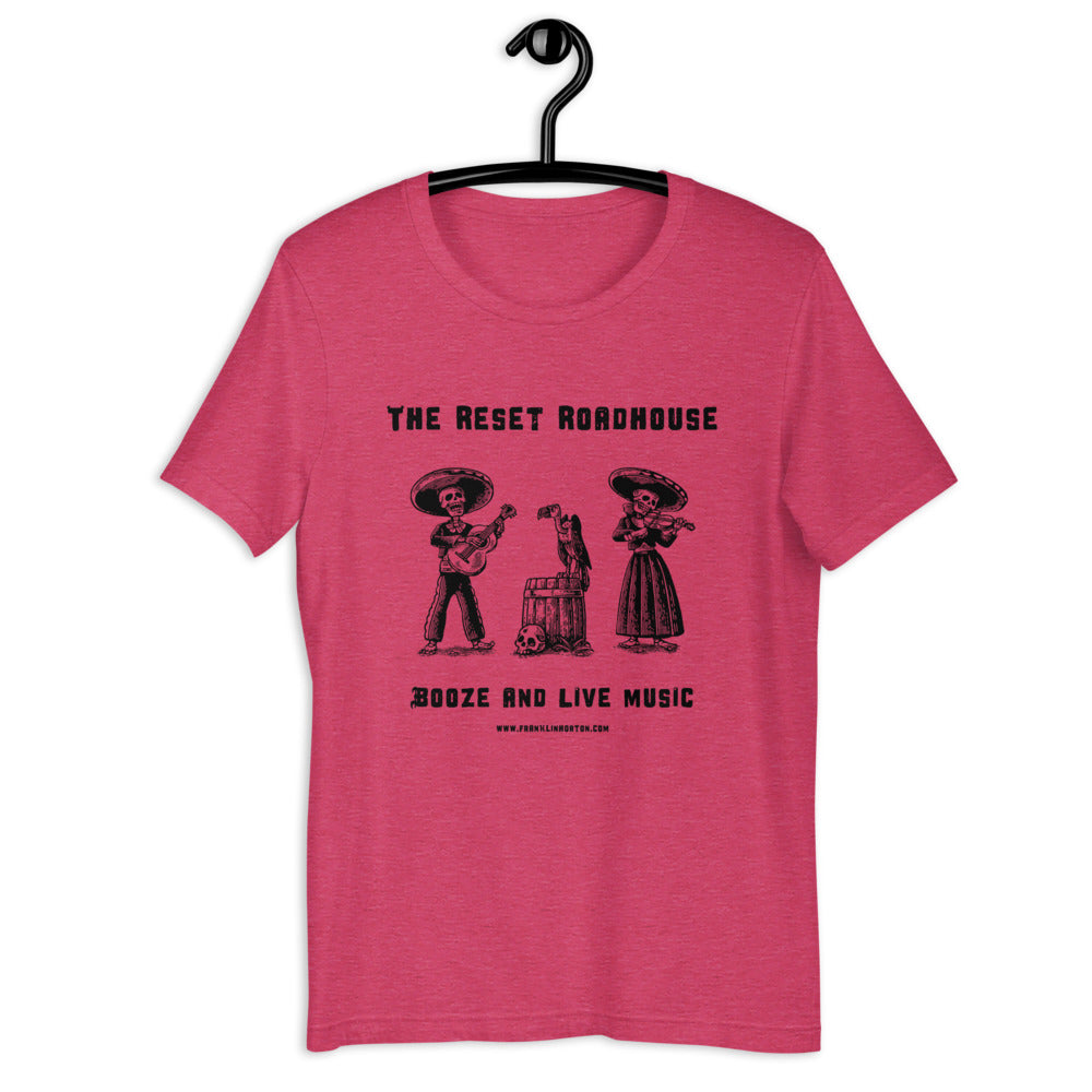 Reset Roadhouse Skeleton Band Dark Logo Unisex t-shirt