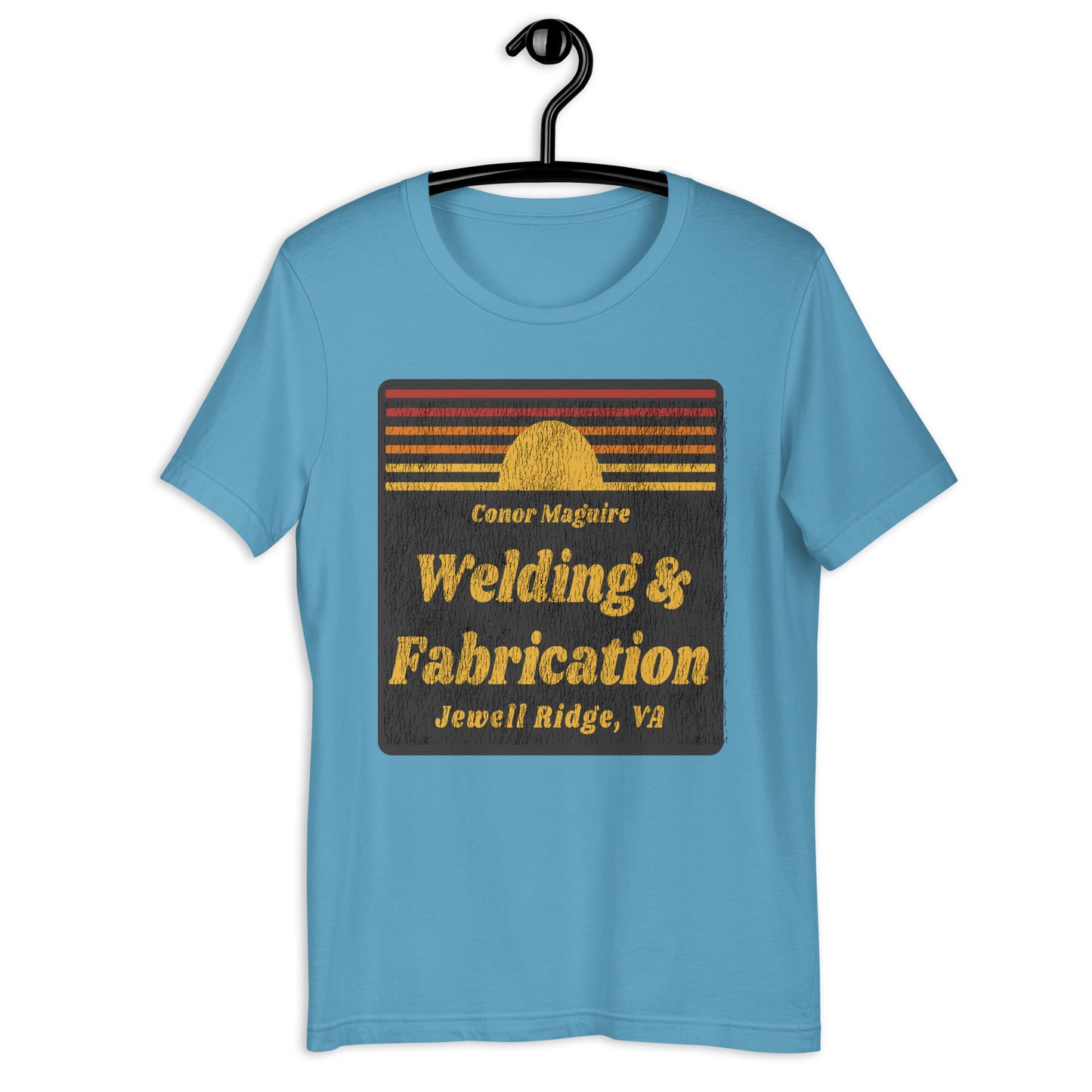 Conor Maguire Welding & Fabrication Crackled Sunset Unisex t-shirt