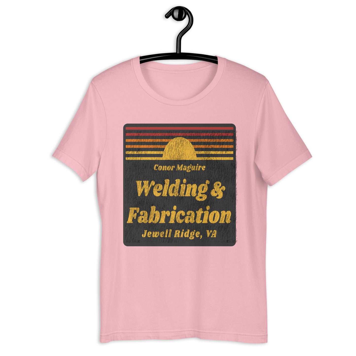 Conor Maguire Welding & Fabrication Crackled Sunset Unisex t-shirt