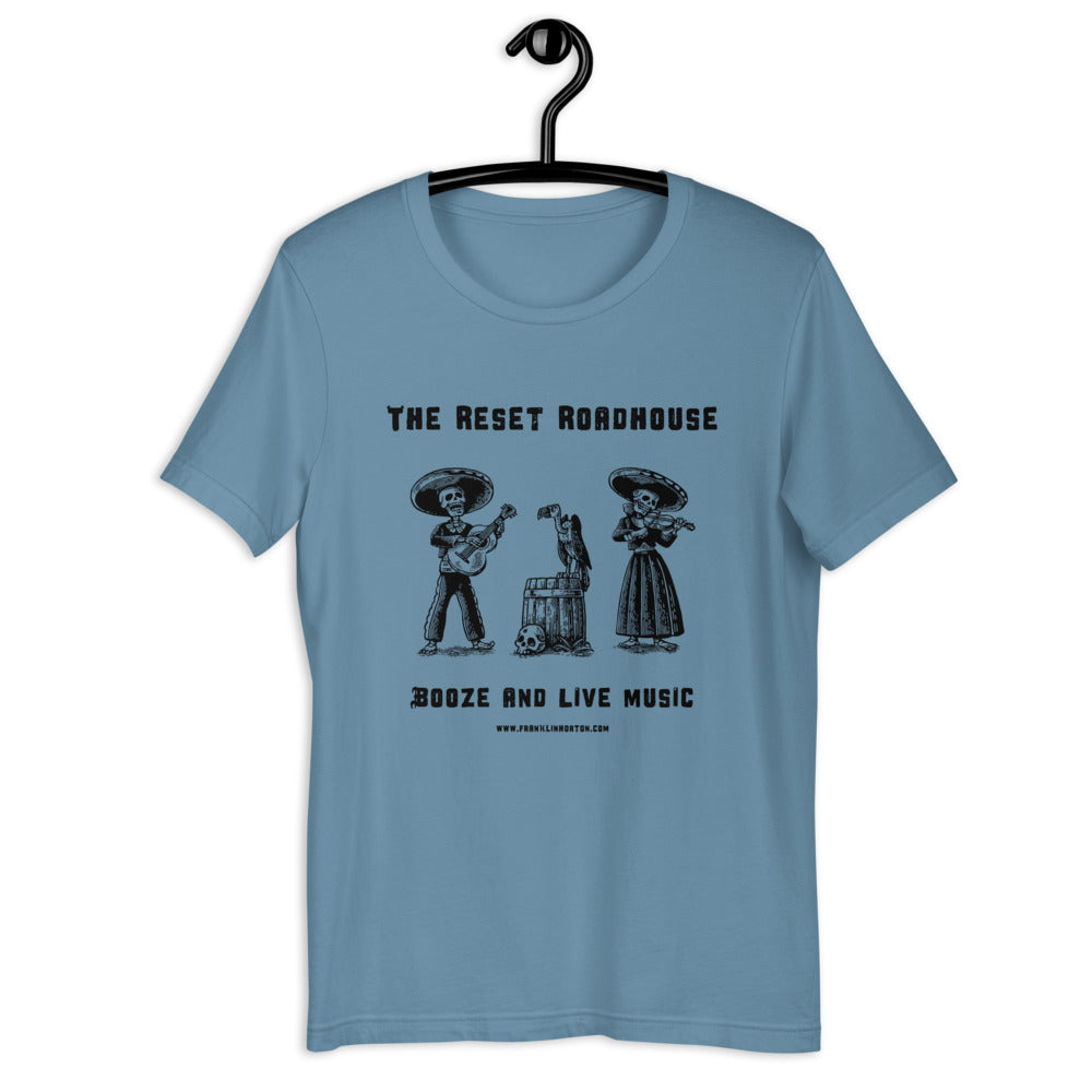 Reset Roadhouse Skeleton Band Dark Logo Unisex t-shirt
