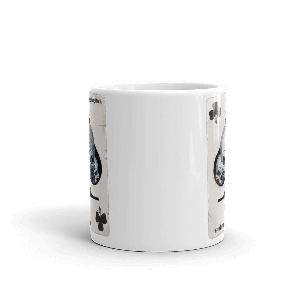 Mad Mick Calling Card White glossy mug