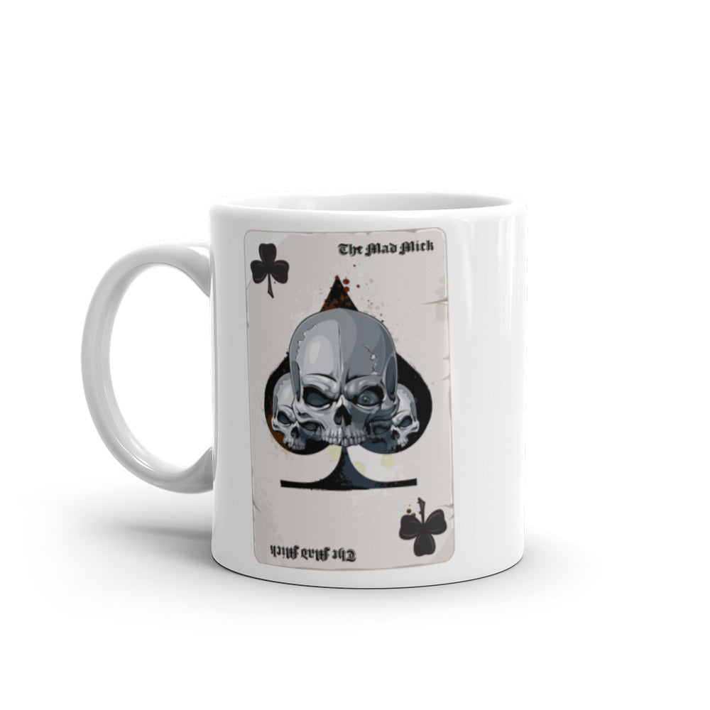 Mad Mick Calling Card White glossy mug