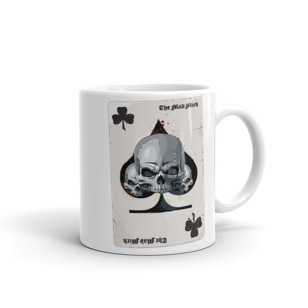 Mad Mick Calling Card White glossy mug