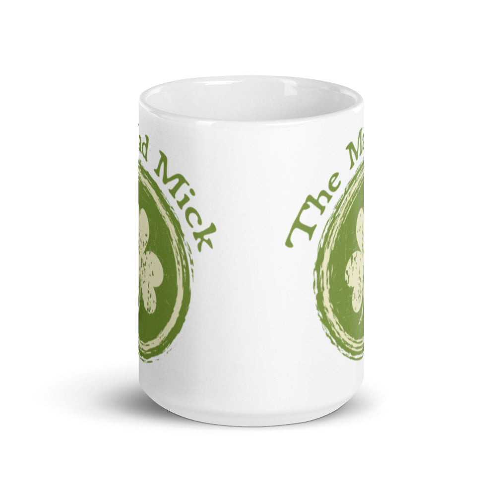 Mad Mick Shamrock White glossy mug