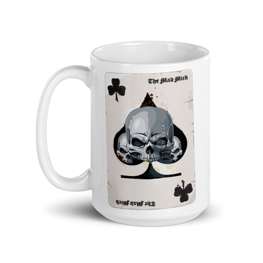 Mad Mick Calling Card White glossy mug