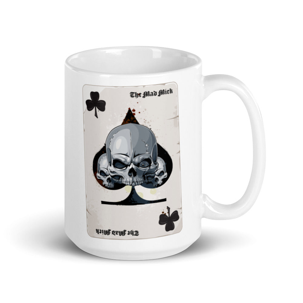 Mad Mick Calling Card White glossy mug