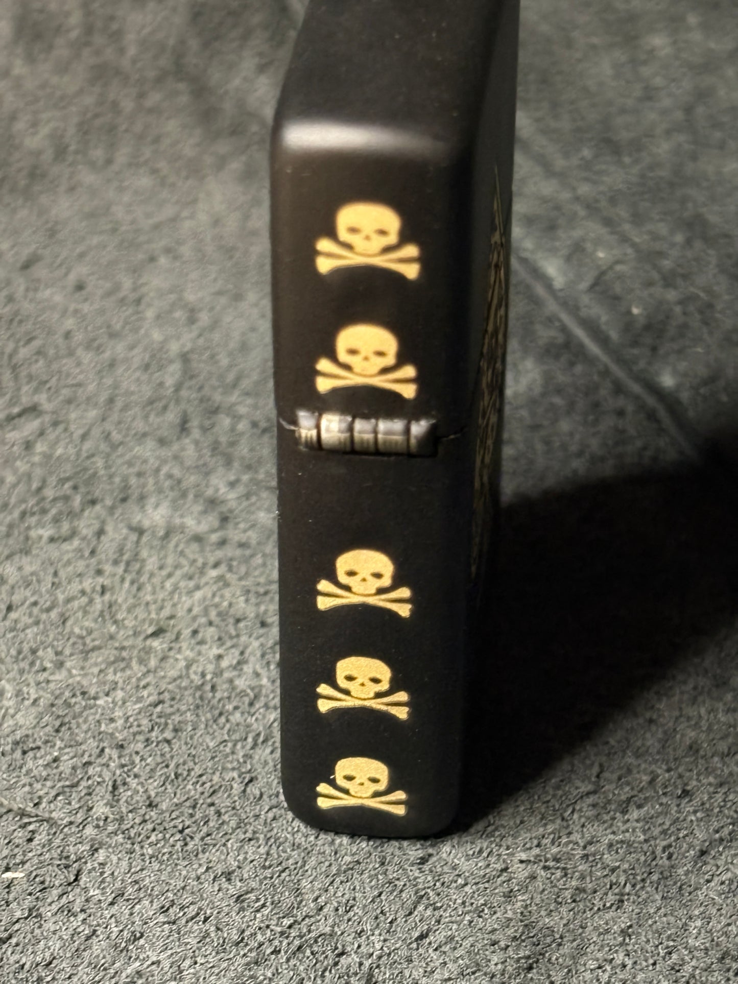 Matte Black Skull & Crossbones Zippo