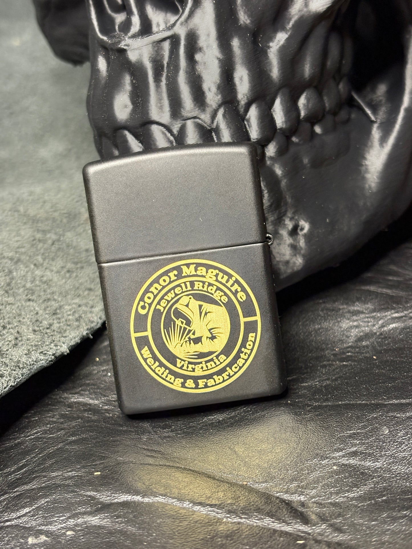 Conor Maguire Matte Black Zippo / Molle Case Combo Pack