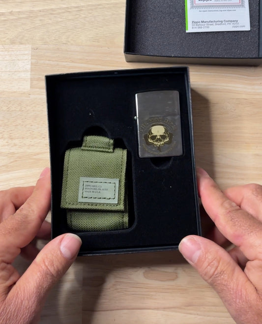 Deluxe Stainless Mad Mick Zippo / Molle Case Combo Pack