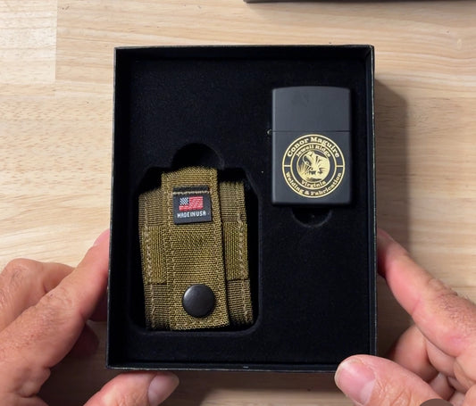 Conor Maguire Matte Black Zippo / Molle Case Combo Pack