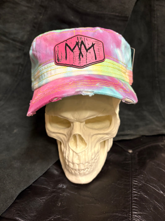 Pit Bull Tie-Dyed Cadet Hat with Mad Mick Tree Carving Patch