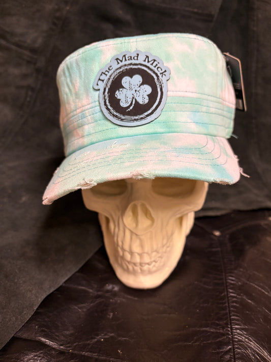Pit Bull Tie-Dyed Cadet Hat with Mad Mick Tree Shamrock Patch