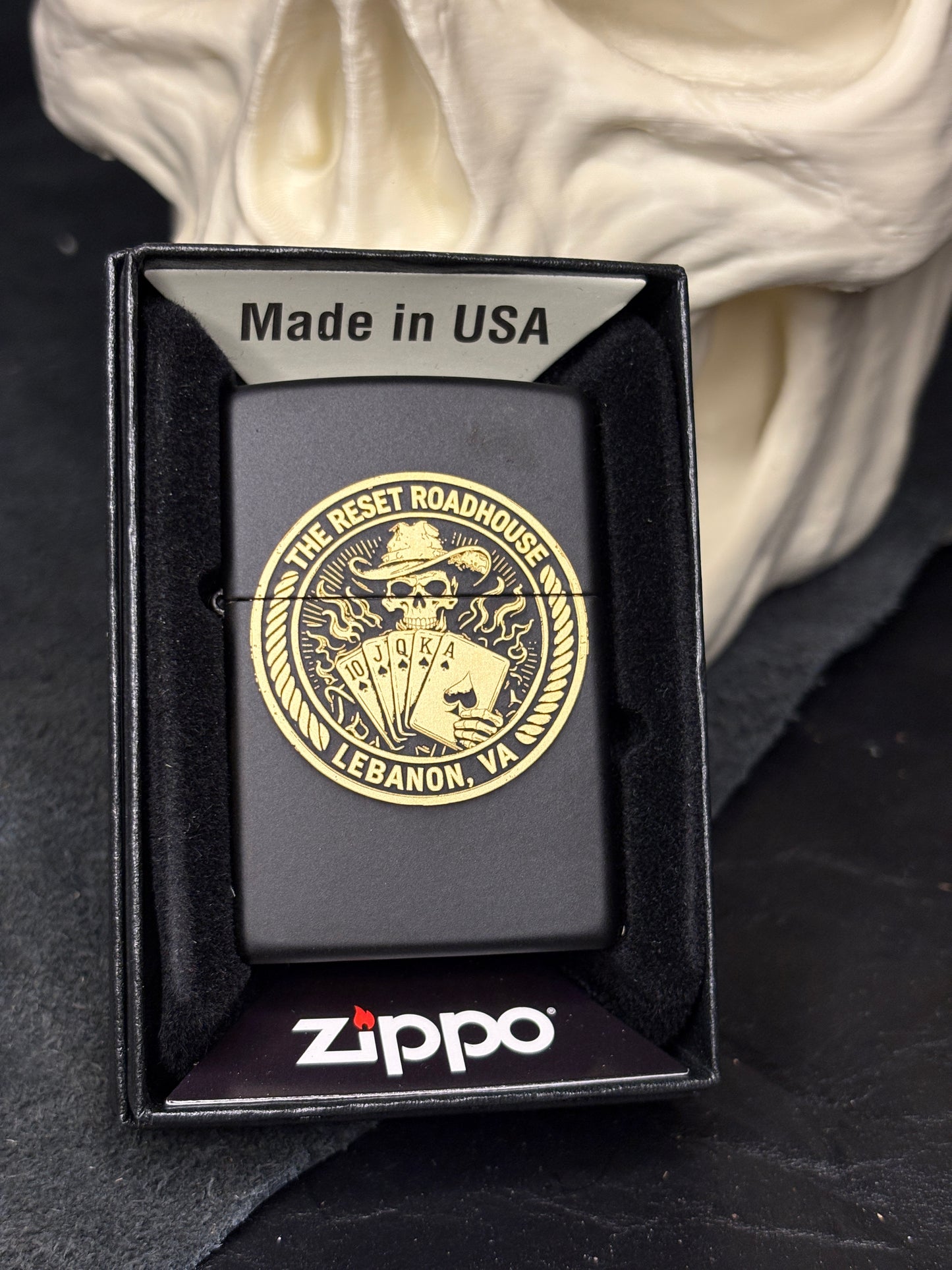 Reset Roadhouse Matte Black Zippo