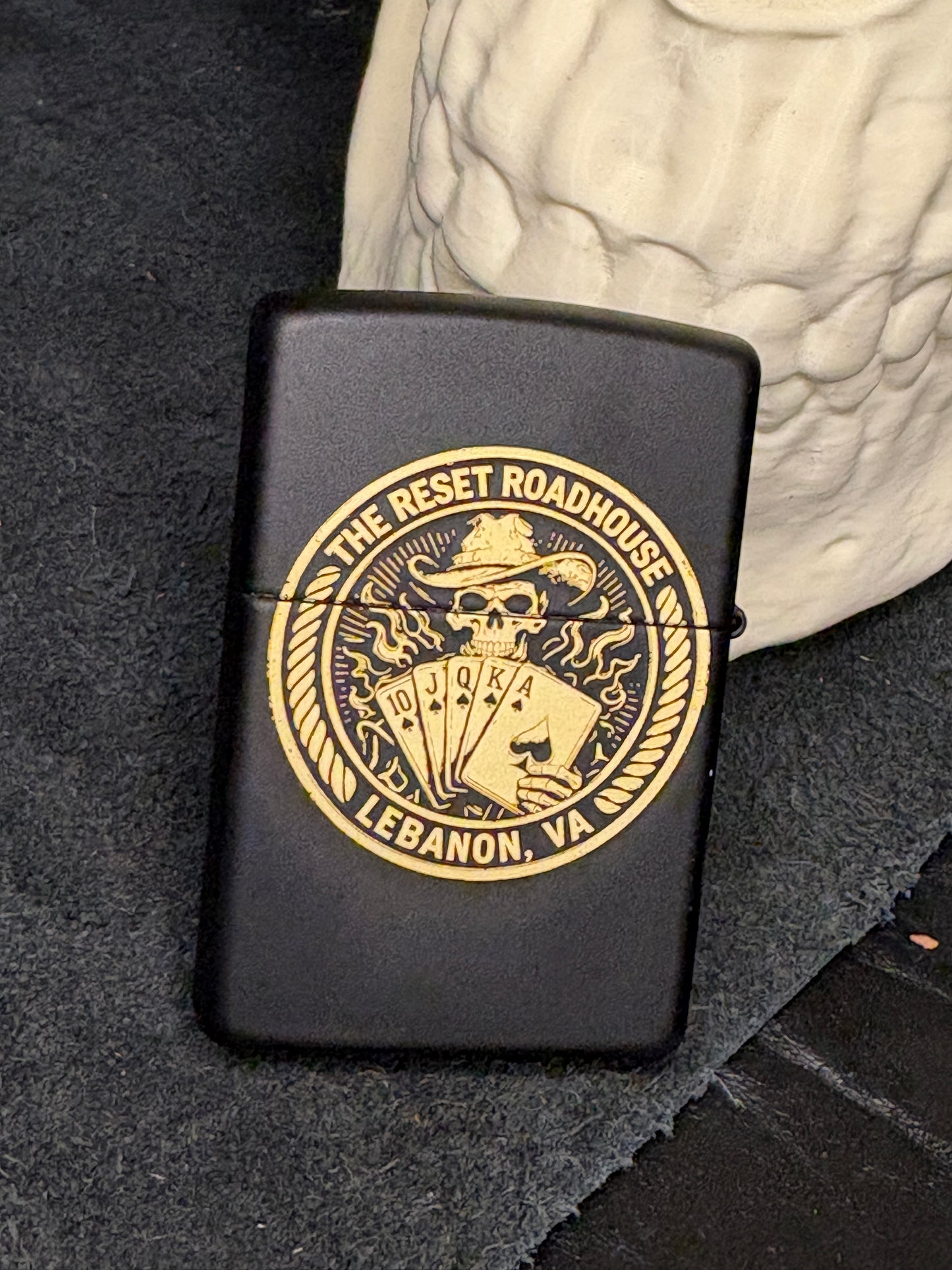 Reset Roadhouse Matte Black Zippo