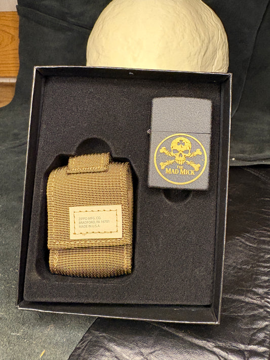 Mad Mick Skull & Crossbones Zippo / Molle Case Combo Pack