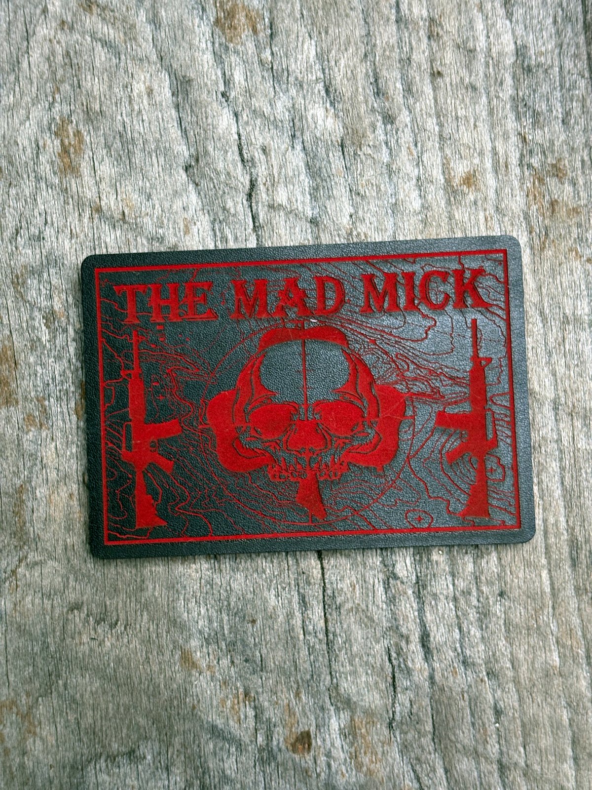 Mad Mick Rifle Patch with Topo Background